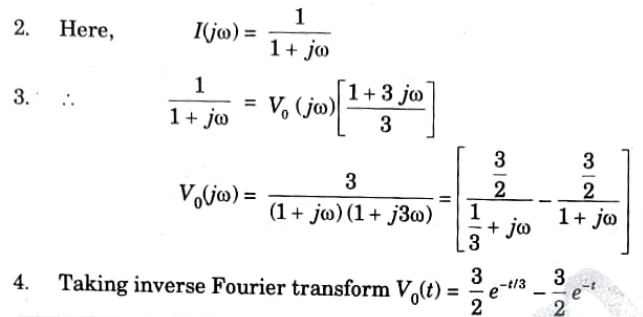 Use fourier transform to find the output voltage V0 in the