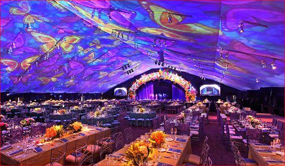 Projection Mapping on inside of tent: