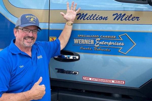 Tim Dean, who has driven 5 million miles