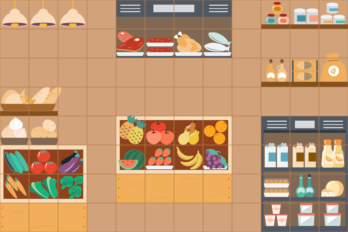 Grocery store background in Weavly