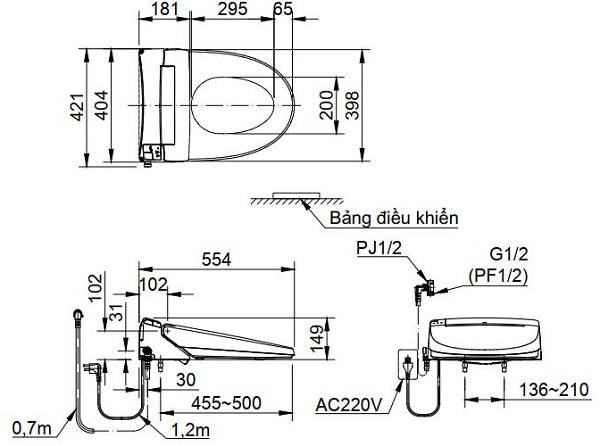  ban ve nap bon cau nap rua co Inax AC-2700+CW-S15VN