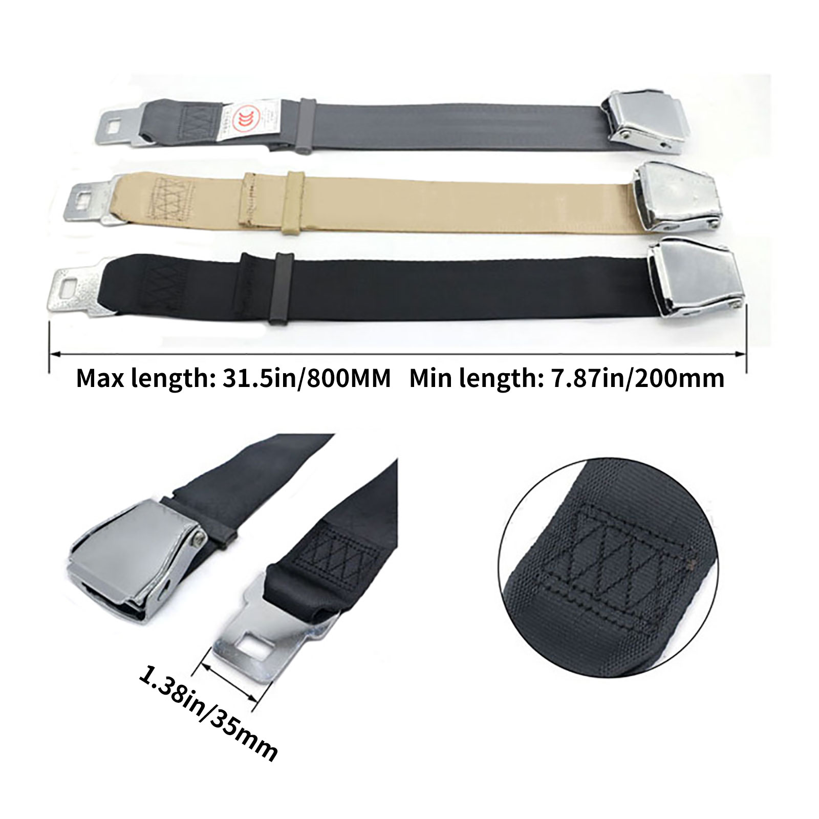 Type A Airplane Seat Belt Extender