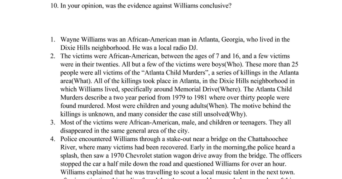 atlanta child murders case study answer key