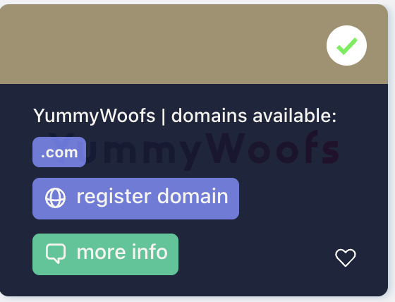 Screenshot with Namlix showing available domain name. 