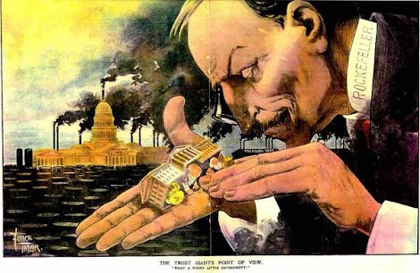 Image from https://www.ushistory.org/us/36b.asp
Cartoon by Horace Taylor entitled, "The Trust Giant's Point of View - 'What a Funny Little Government!'"