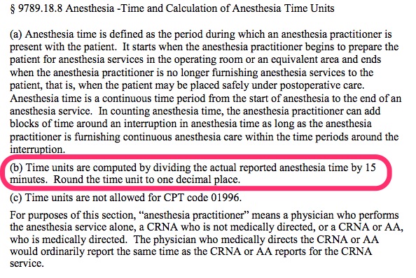 Anesthesia - Time and Calculation of Anesthesia Time Units