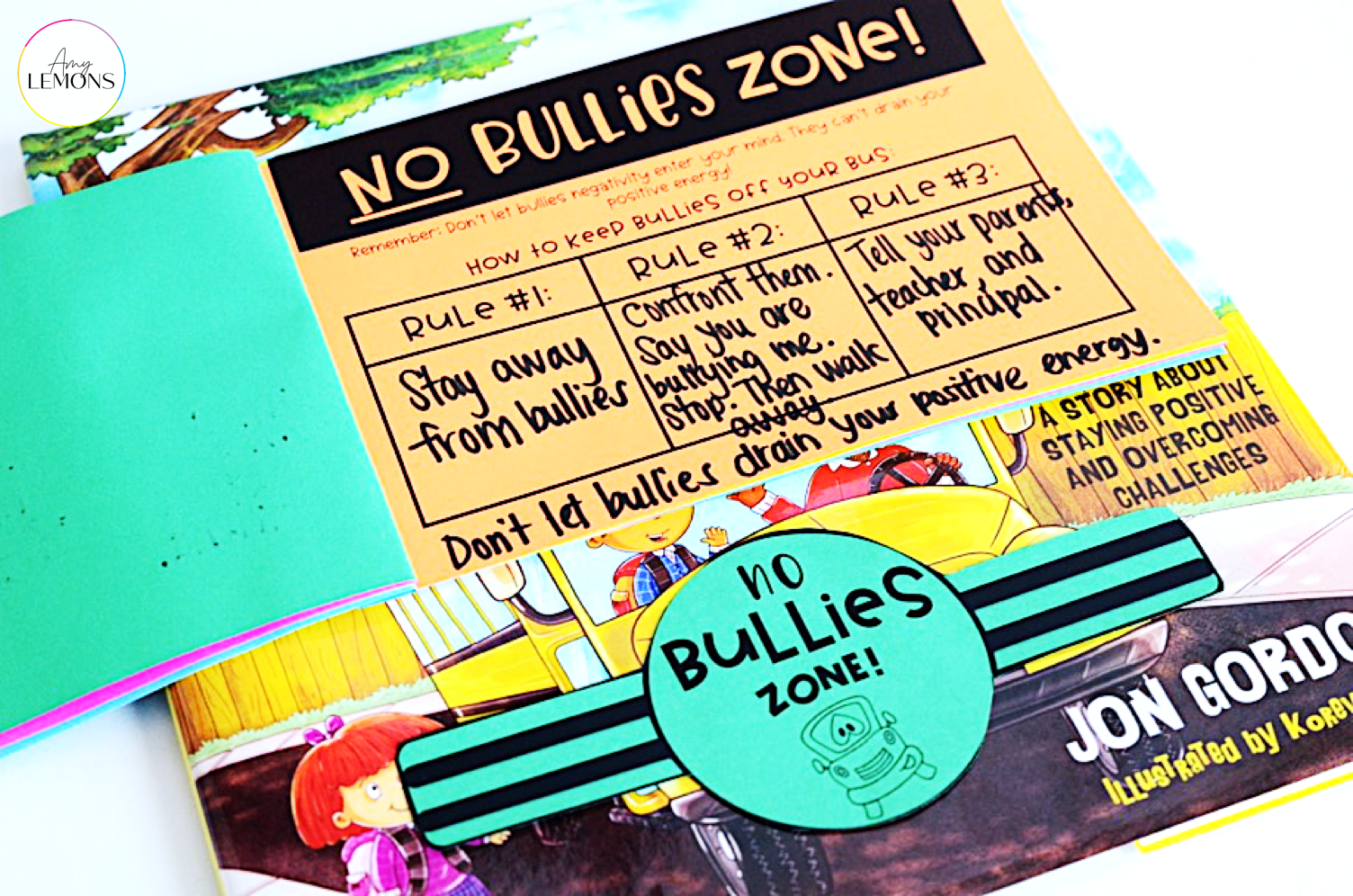 engaging activities for quality character featuring a no bullying booklet page.