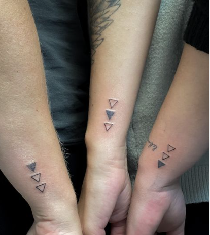 Triangles Friendship Tattoo