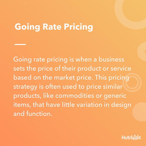 going rate pricing definition