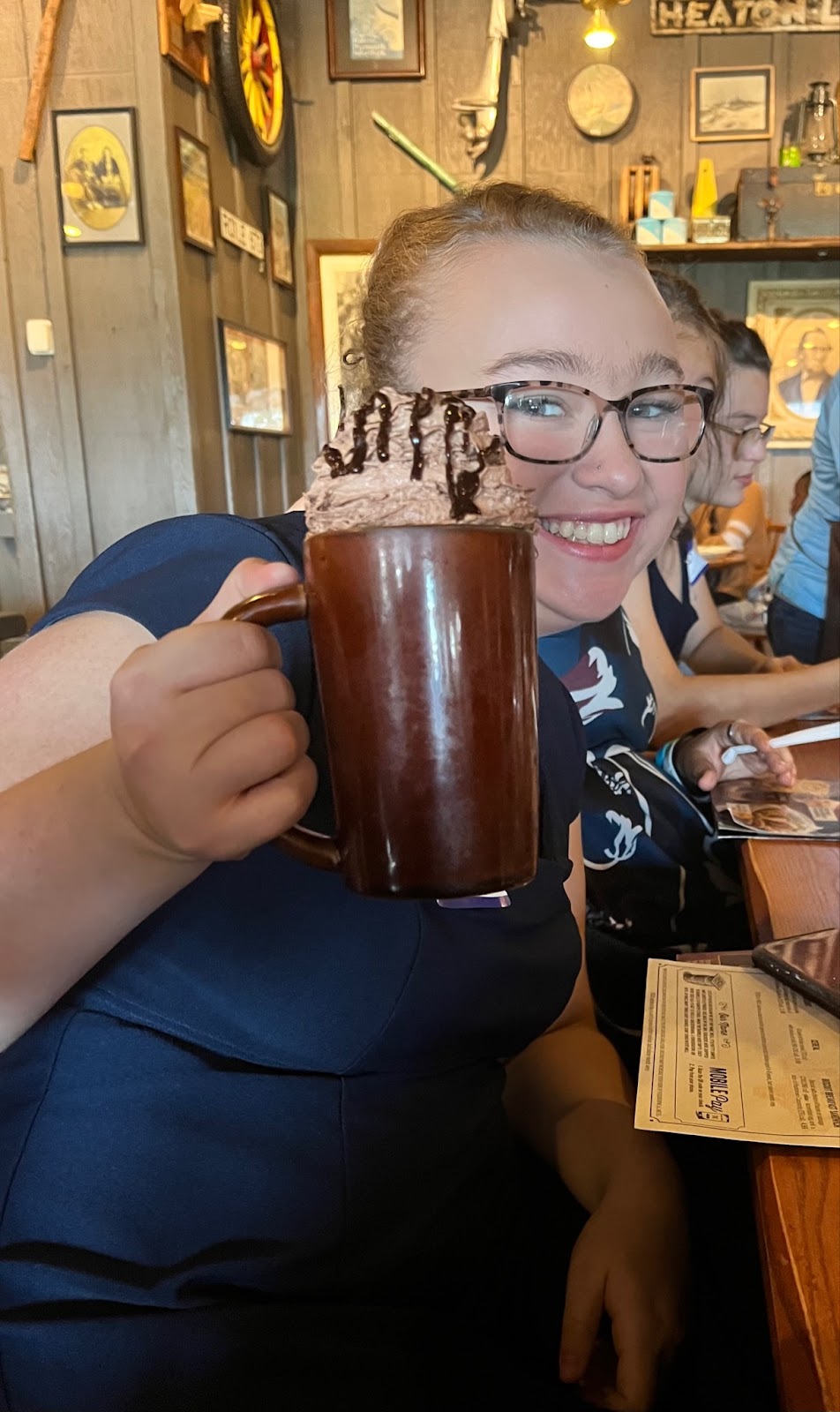 Image of girl with hot cocoa