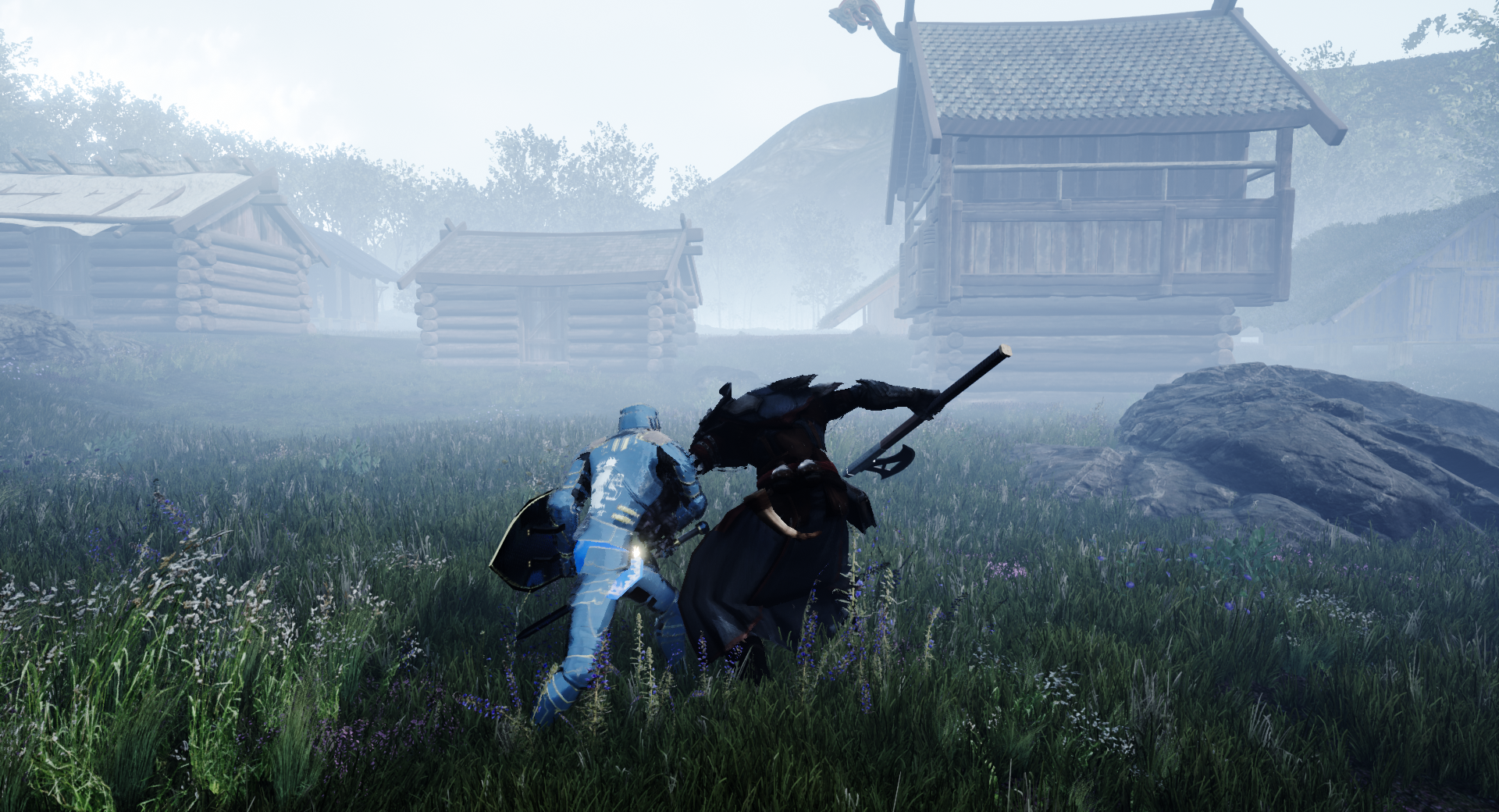 Paladin avatar fighting the Smidur avatar in UrGothic Battle Royale