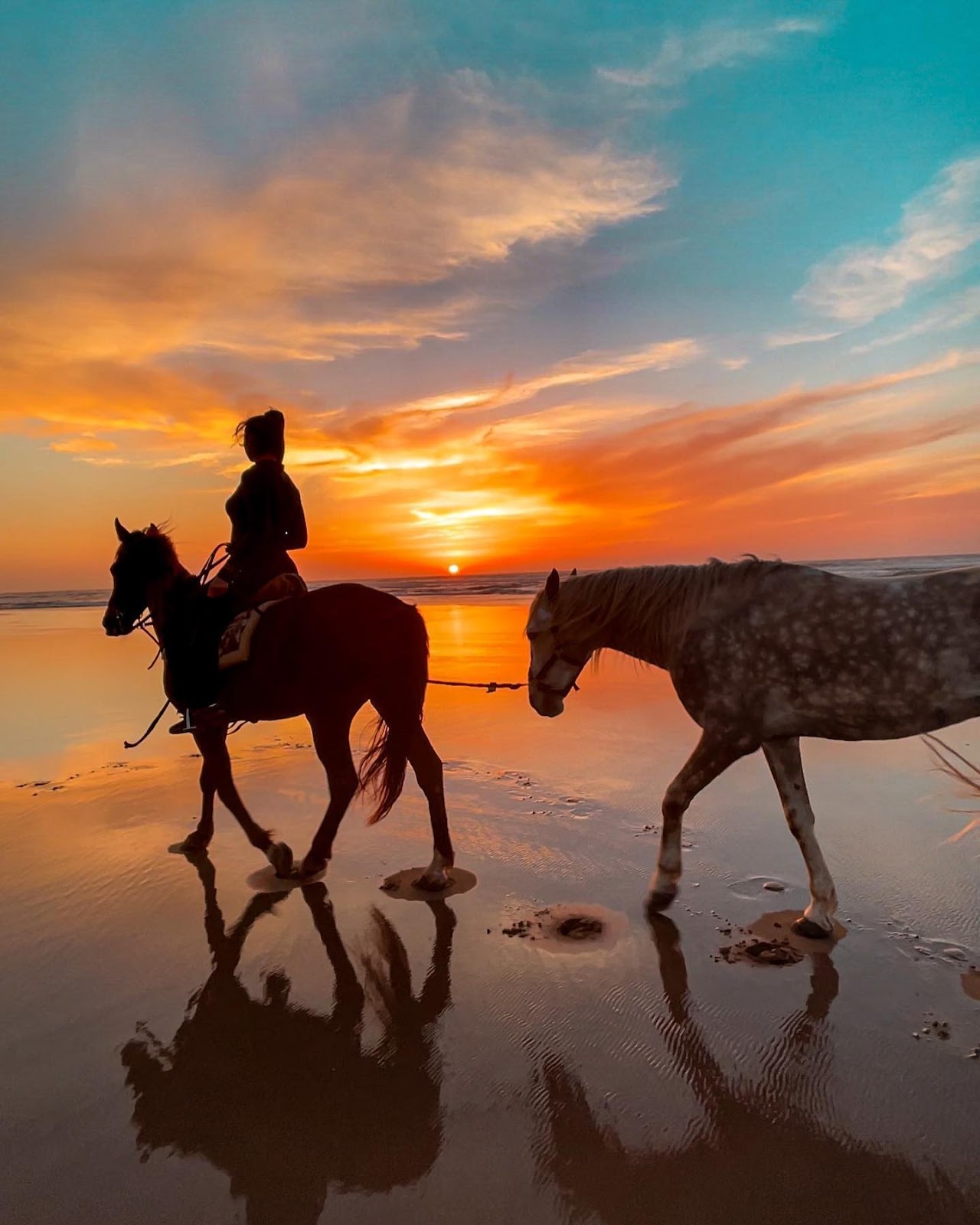 Sunset horse ride