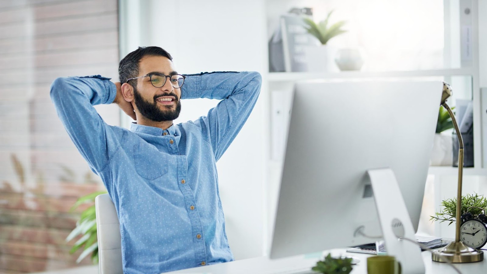 A person feeling relaxed. 