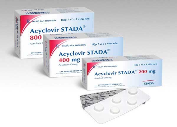 Acyclovir 400mg sau khi phun môi 5 ngày để ngăn chặn các trường hợp trên xảy ra