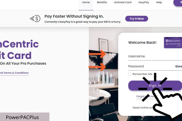 Salon Centric Credit Card Login Payment Customer Care
