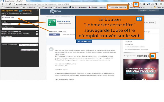 Jobmarker cette offre screenshot