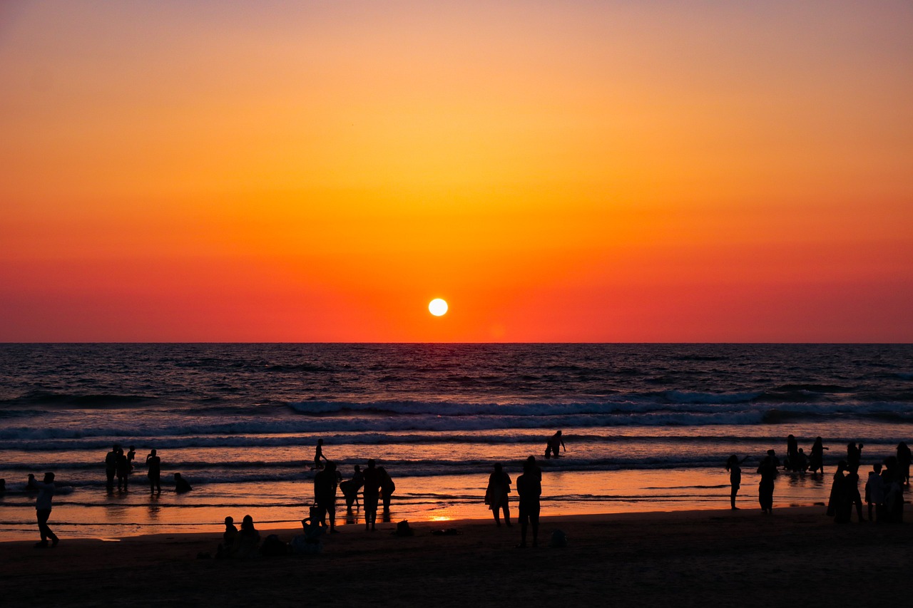 Sunset scene, Goa, India