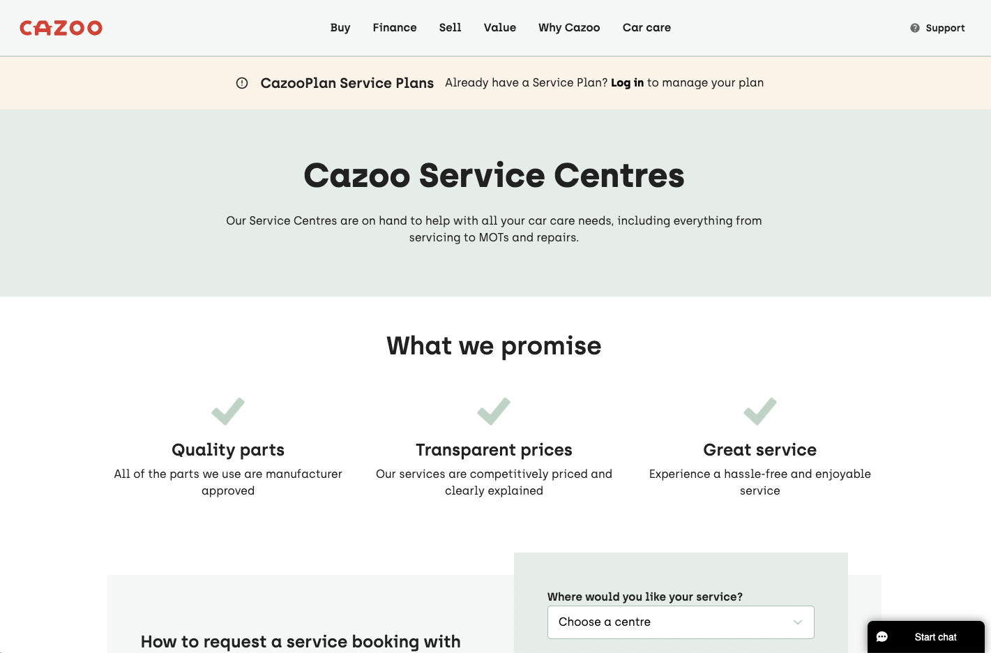 Cazoo Service Centres best product led growth examples