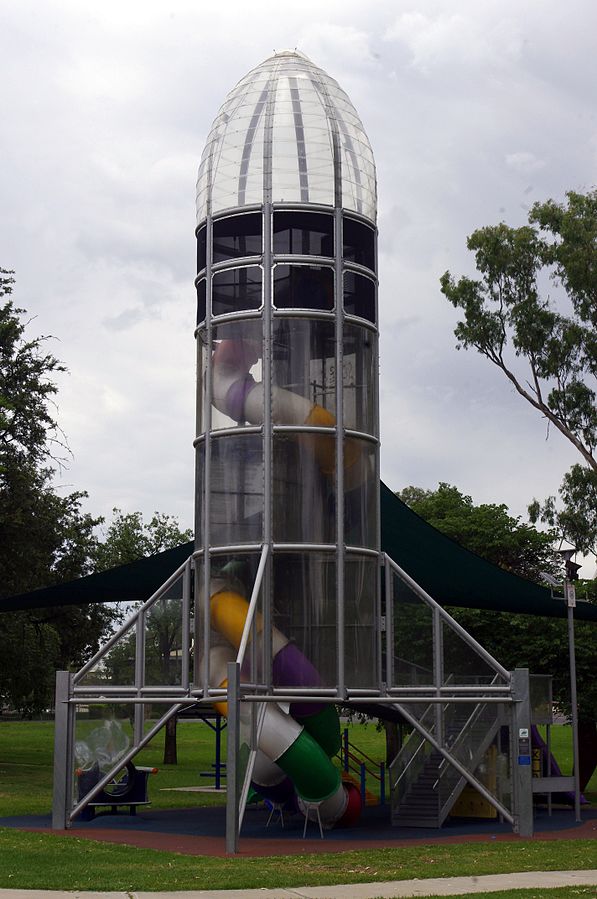 The Big Rocket is a playground in the shape of a rocket