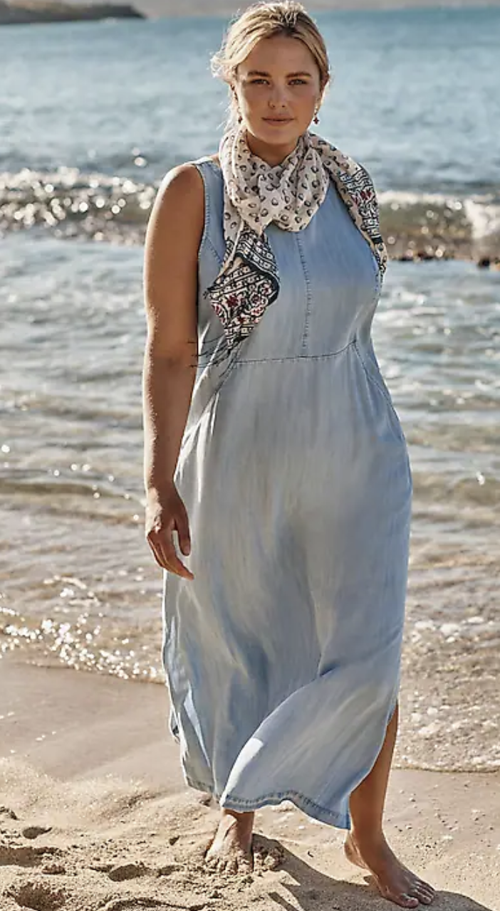 Tencel Lyocell Seamed Maxi Dress at J. Jill
