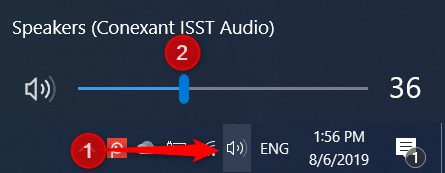 Set the volume for the Speakers in Windows 10