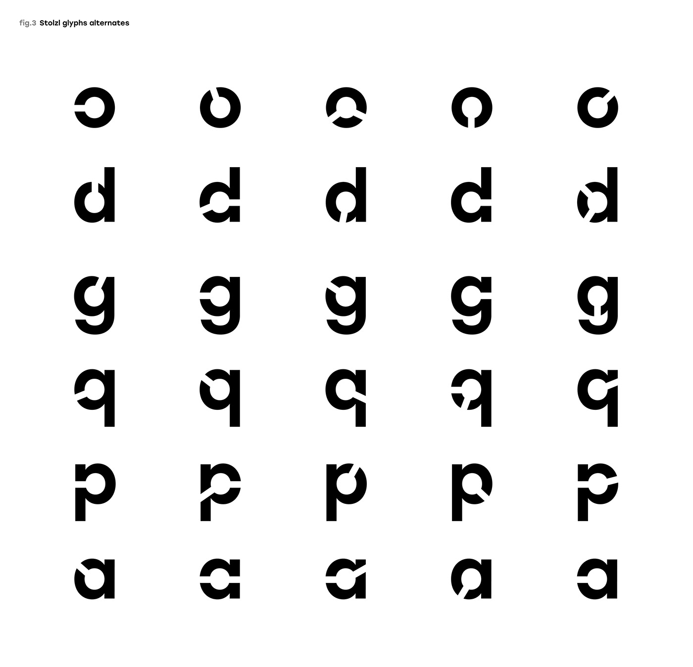 Stolzl Font with custom glyphs for venture fund.