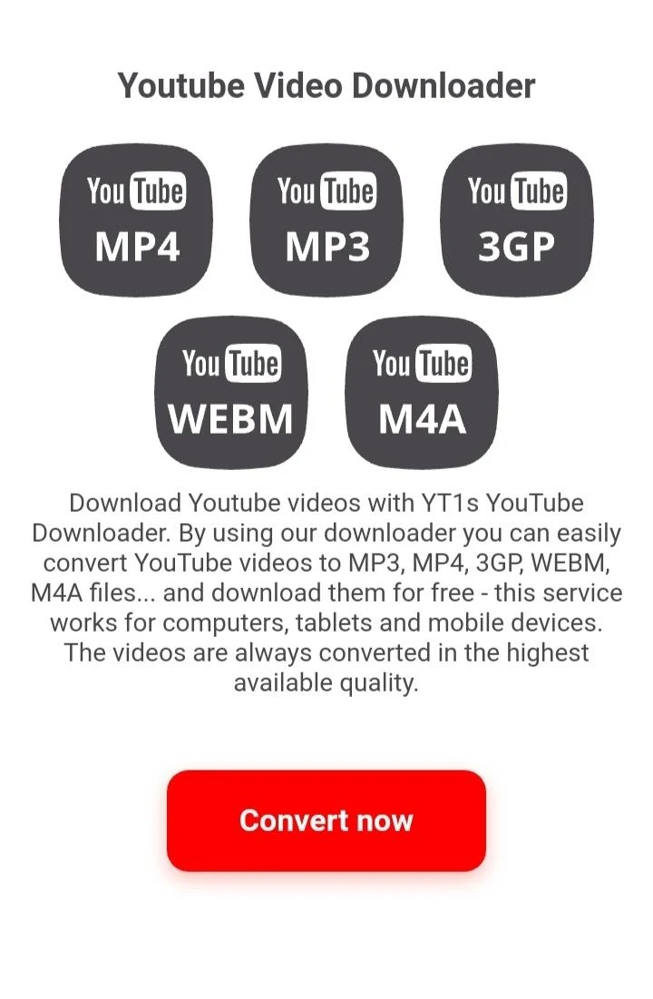 YT1s video downloader