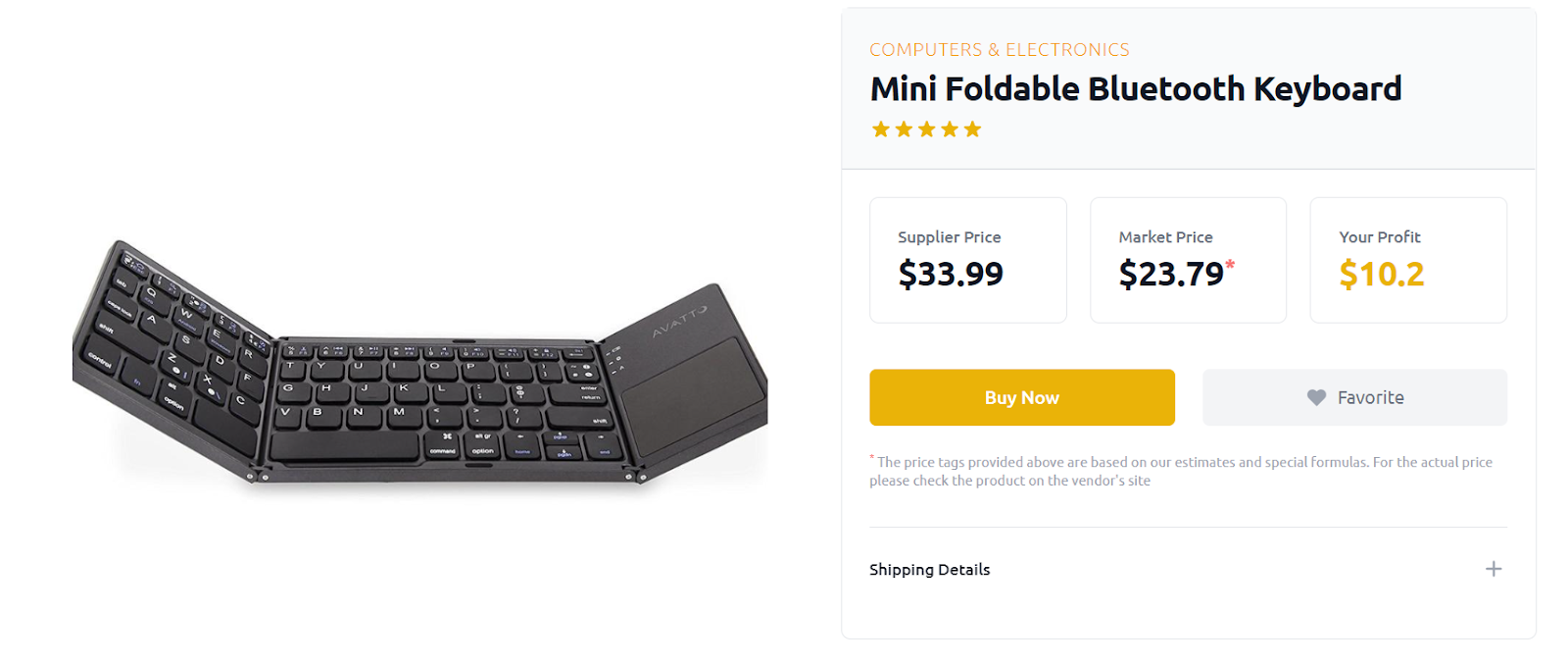 Mini Foldable Bluetooth Keyboard