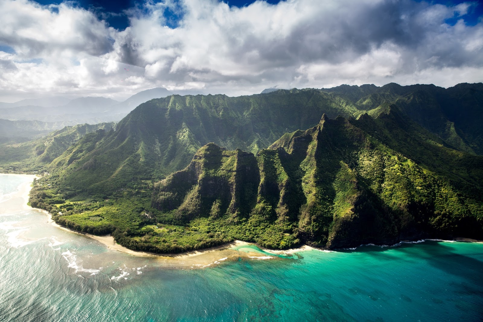 A helicopter tour over Hawaii's stunning landscapes.