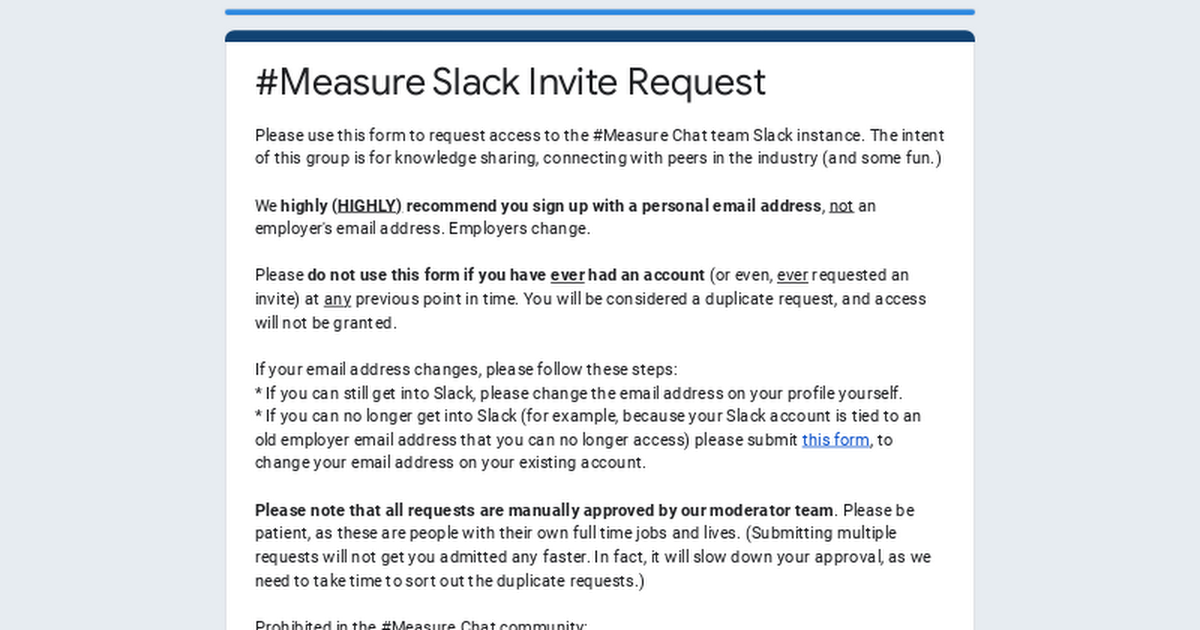 #Measure Slack Invite Request