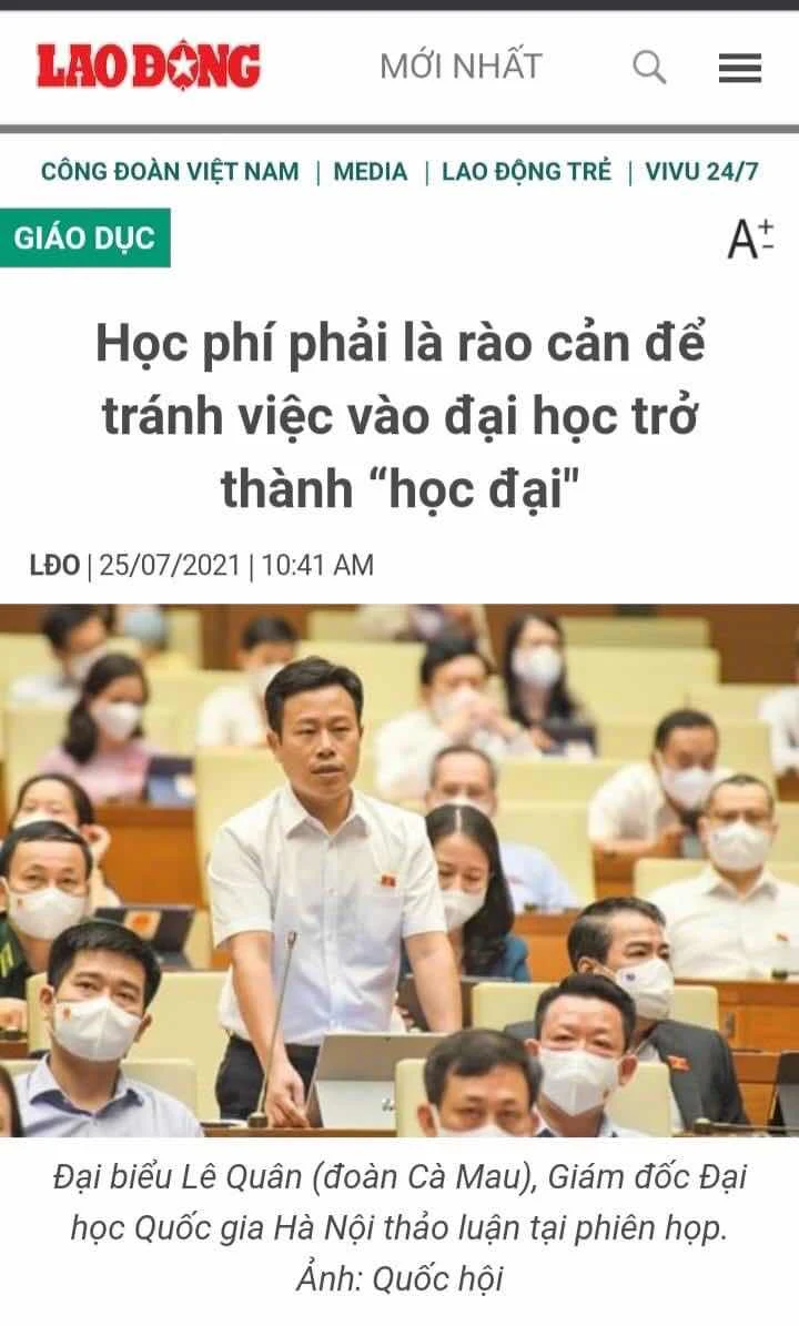 Phản đề của học phí