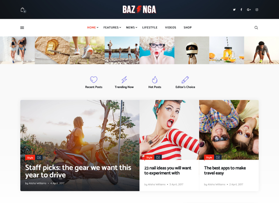 Bazinga |  Tema de WordPress para revistas y blogs virales