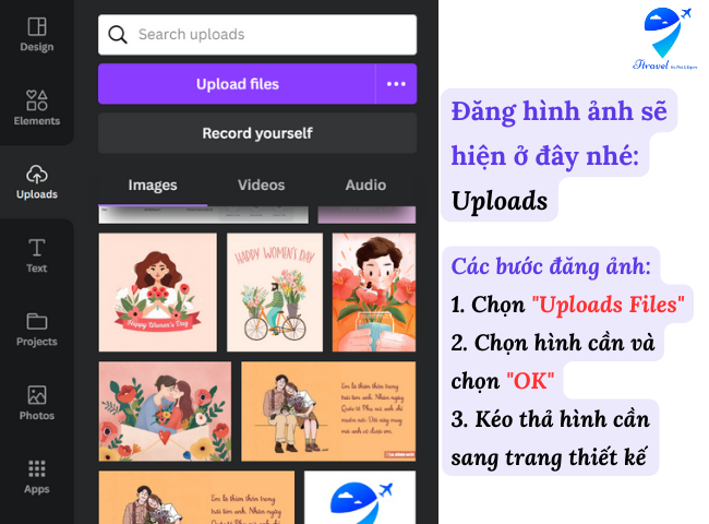 Cách đăng hình lên canva