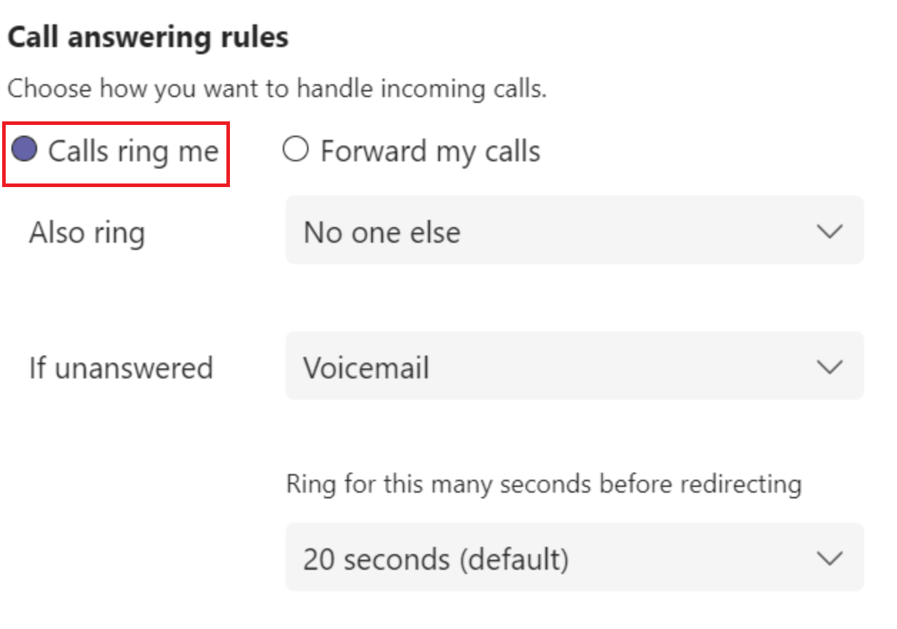 call answering rules
