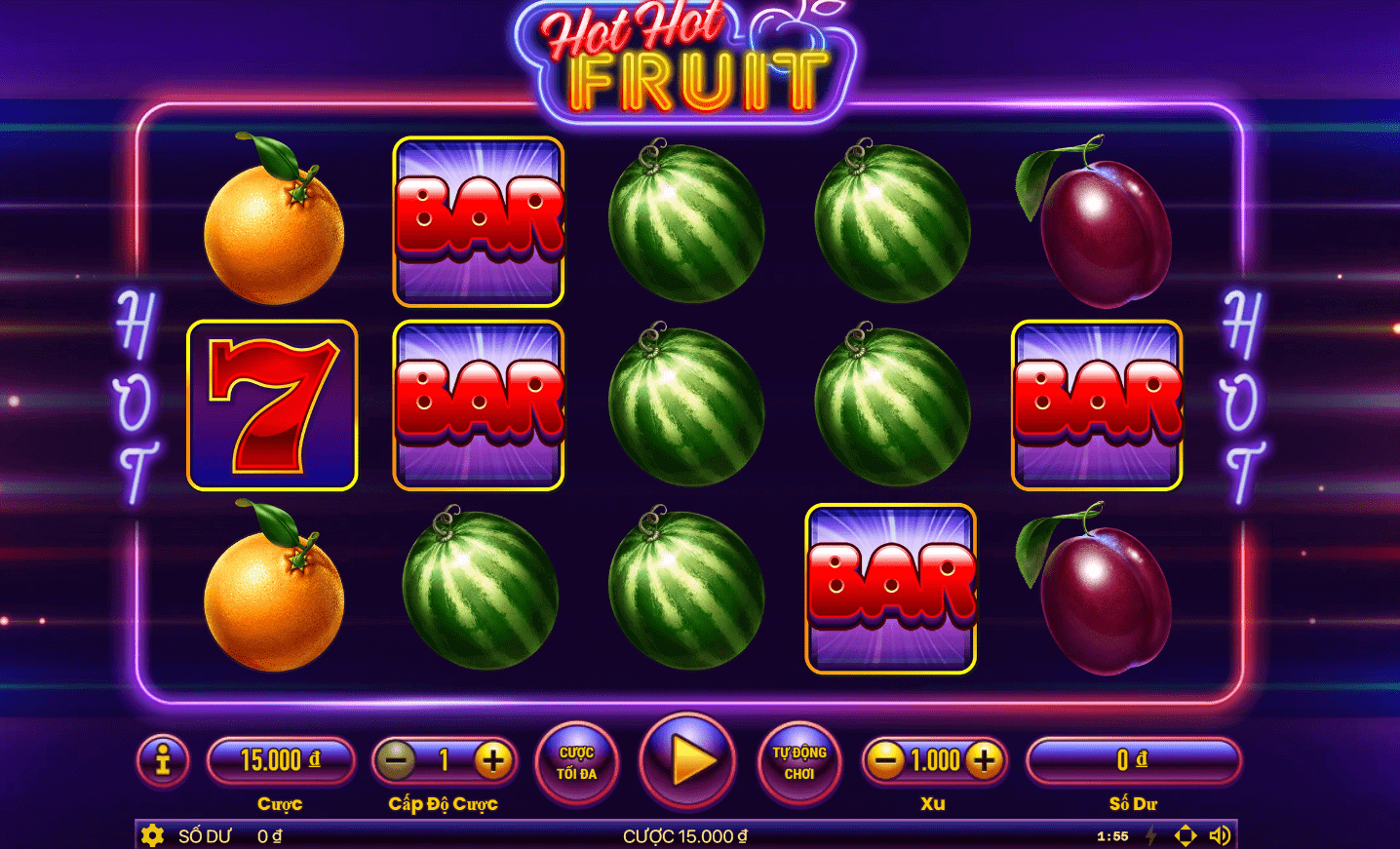 Game slot chủ đề trái cây tại Kingbet86
