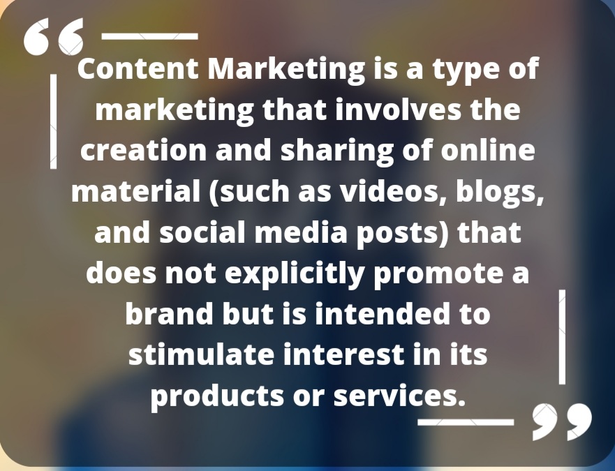 Definition of content marketing from Oxford Dictionary