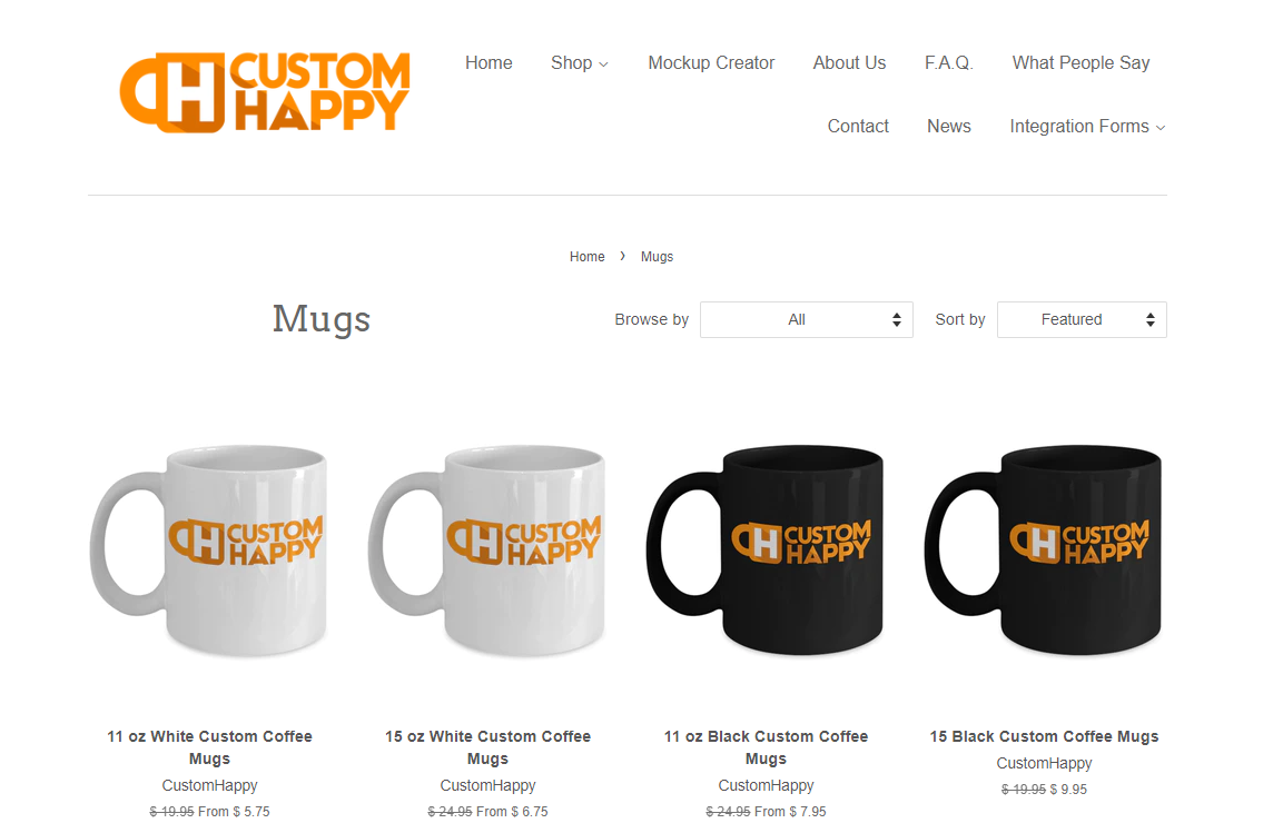 how to print on a coffee mug with CustomHappy