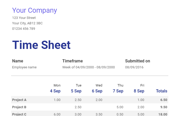 weekly timesheet google sheets template