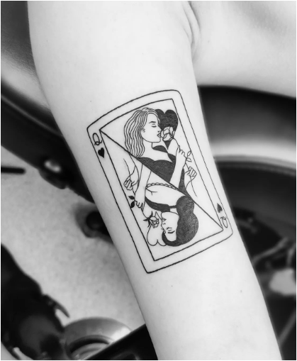 Same But Different Queen Of Hearts Tattoo