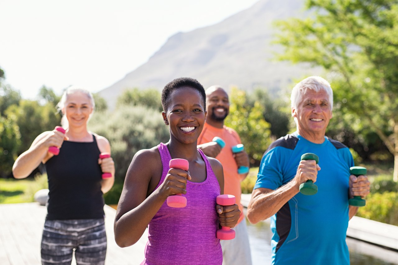 Group of people enjoying an active lifestyle