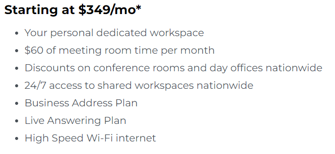 Office Evolution virtual office plans