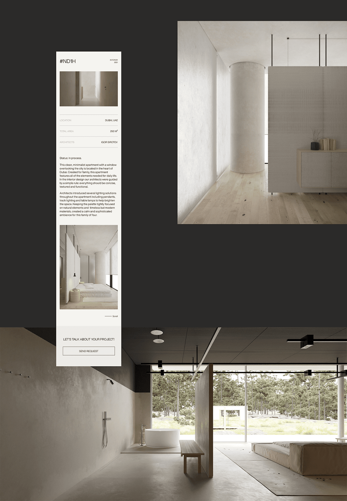 architecture Interior landing page Minimalism redesign UI UI/UX ux Webdesign Website