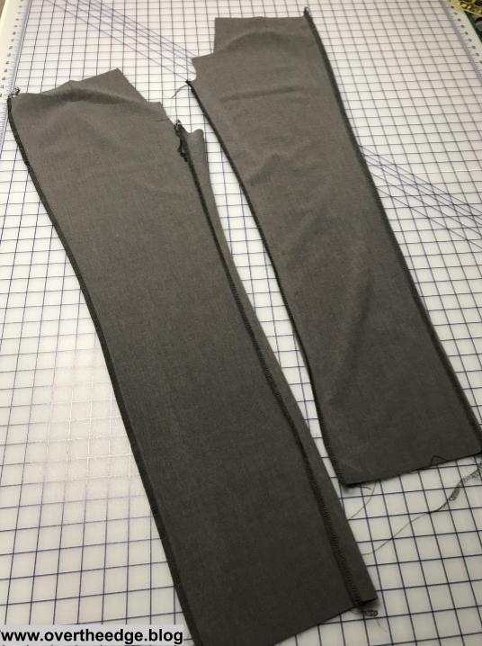 serging pants with a 5 thread safety stitch
