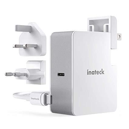 Inateck - Cargador USB C de 45 W con Cable USB C de 2 m, Fuente de alimentaciÃ³n Power Delivery Tipo C para portÃ¡til y Muchos Otros Dispositivos USB C, Color Blanco