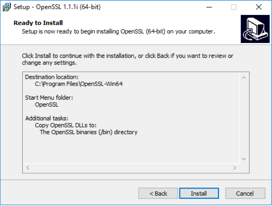 Openssl install