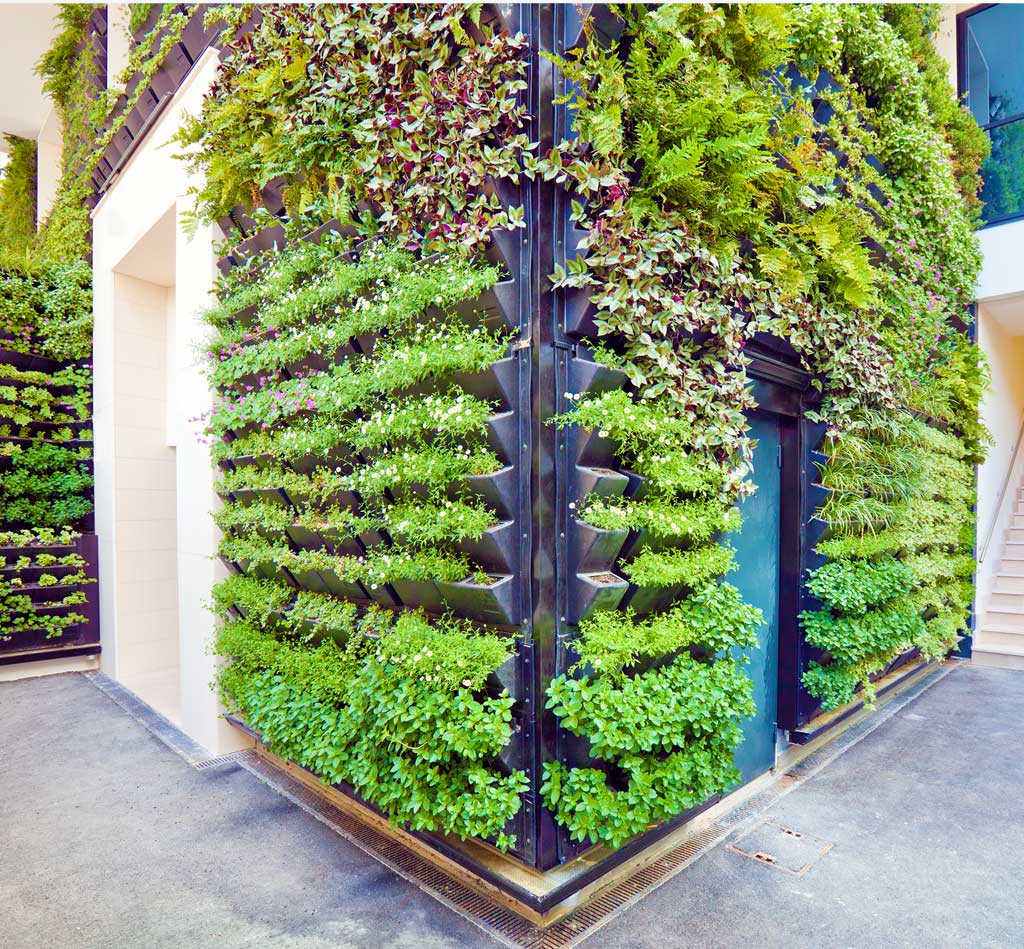 Vertical Gardening Planter Boxes at the Central in Dallas
