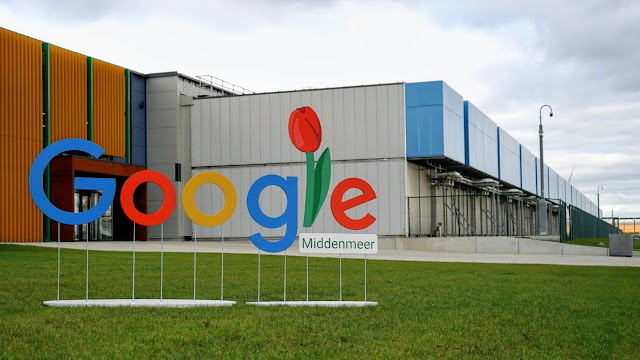 Het datacenter van Google in Middenmeer, Nederland.
