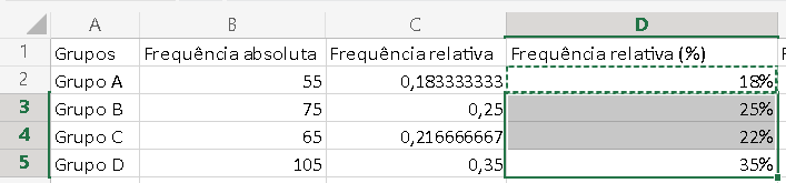 Copiando o valor para outras linhas