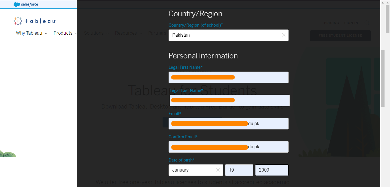 Sign up for Tableau for students in just 5mins