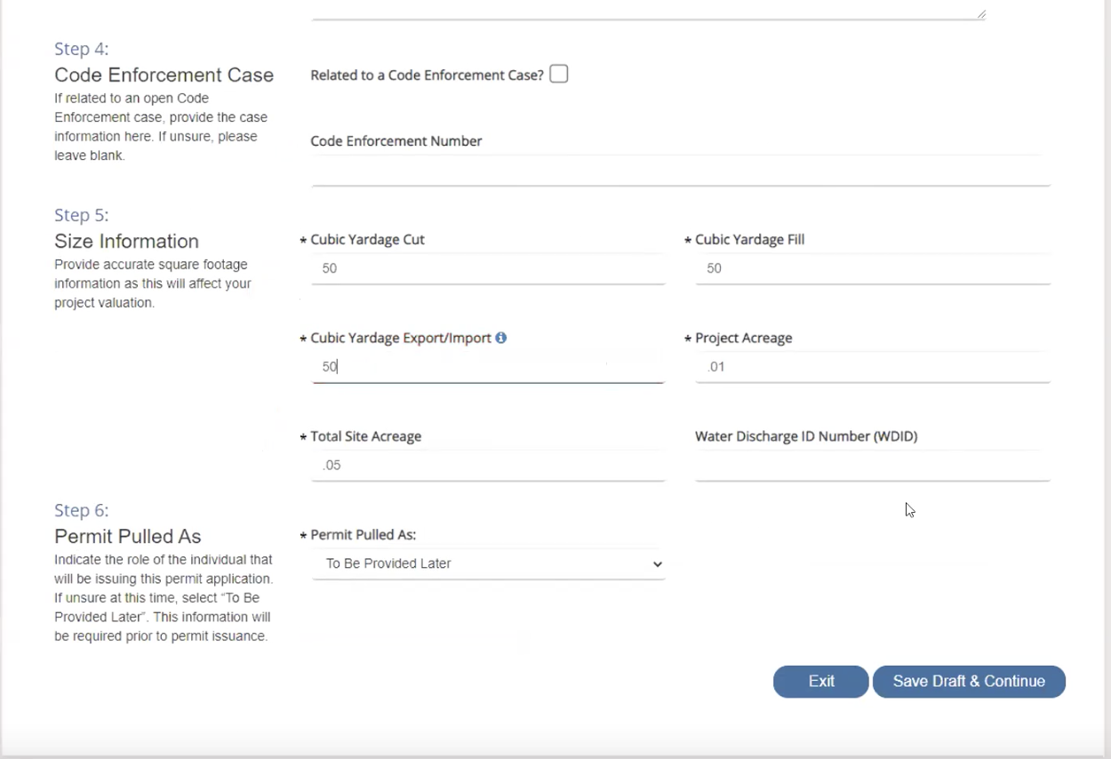 Government Permit Application